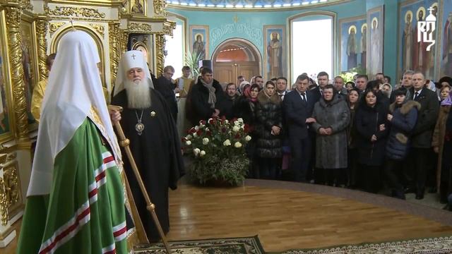 Февраль 2014. Патриарх Кирилл совершил молебен в Казанском соборе Волгограда. смотреть онлайн