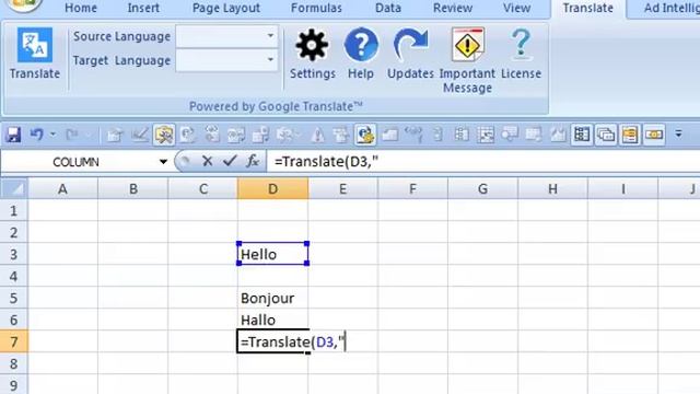 Google Translate for Excel смотреть онлайн
