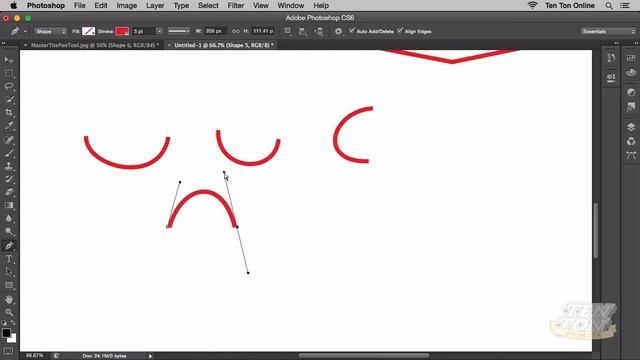 How To Make Paths With The Pen Tool (Photoshop & Illustrator) - Hands-On Exercise | tentononline.co смотреть онлайн