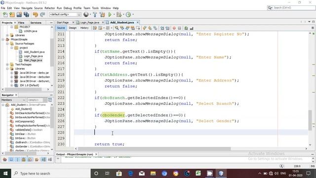 ADJ Project:Internal Frame[Validation of Combo Box] смотреть онлайн