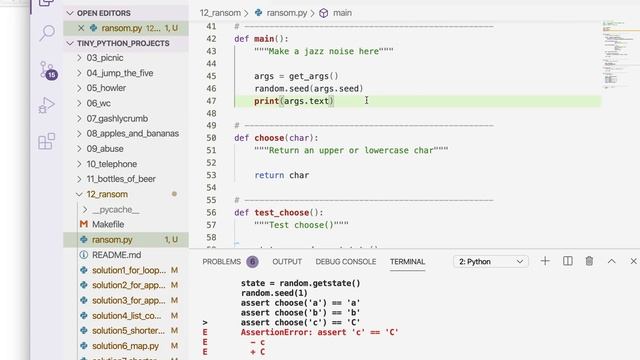 Tiny Python Projects: Ch 12 Pt 3 (Writing the program) смотреть онлайн