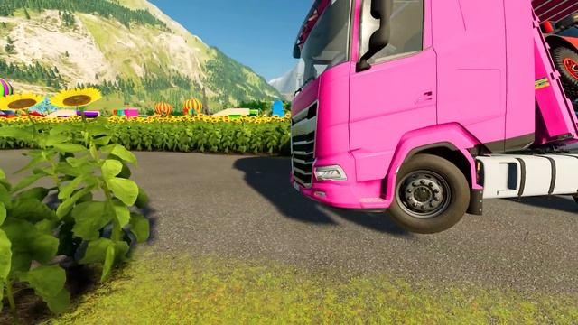 SHEEPS & FORD BRONCO CARS TRANSPORTATION WITH DAF TRUCK CHALLENGE - Farming Simulator 22 смотреть онлайн