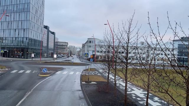 Scenic Drive Through Reykjavik In Winter | Complete Red Bus Driving Tour 4K | Trip To Iceland 2022