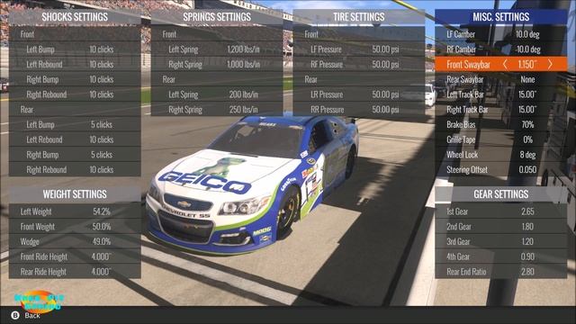 Nascar Heat Evolution - Daytona Race Setup смотреть онлайн
