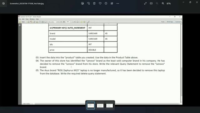 DBMS Q Set 07| Delete Query Statment | 1st year| java institiute| Dulana Navodya смотреть онлайн