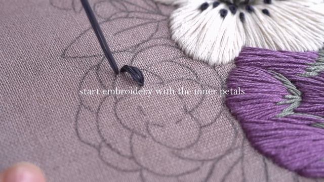 "Anemone and Artichoke" pattern. Embroidery for beginners смотреть онлайн