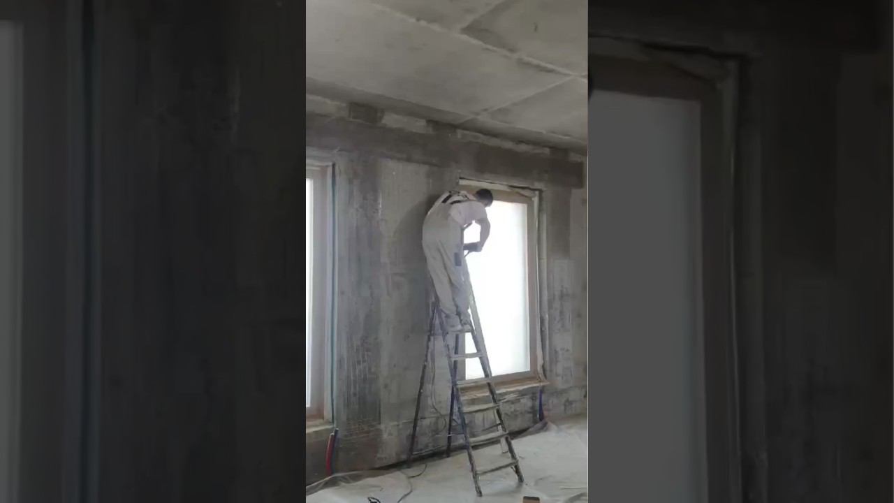 Механизированная штукатурка стен на объекте в ЖК Титул от компании СМ Проект смотреть онлайн