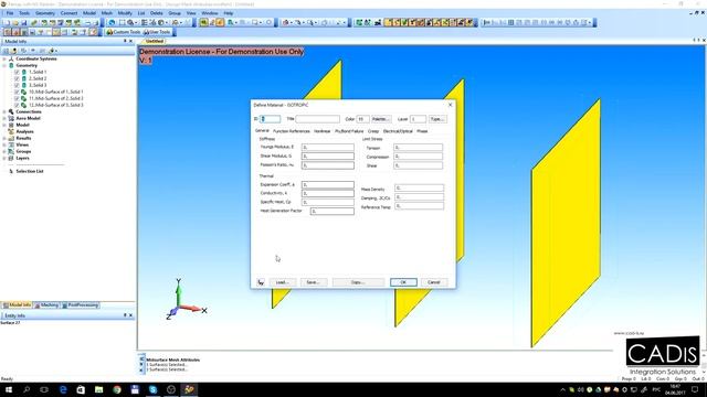 Автоматическое создание Property. Assign Mesh Attributes Femap 11.3 смотреть онлайн