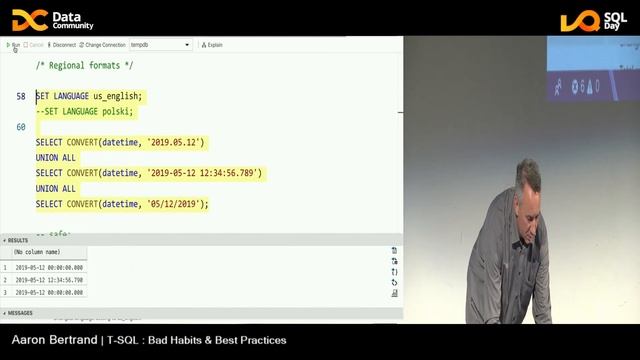 SQL Day 2019 | T-SQL : Bad Habits & Best Practices - Aaron Bertrand смотреть онлайн