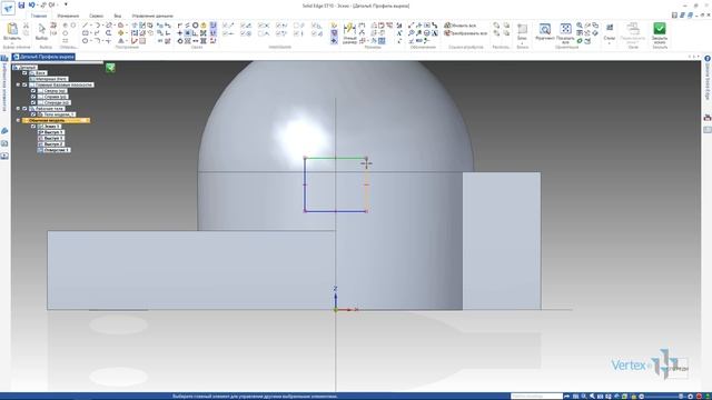 Создание детали в Обычной среде Solid Edge смотреть онлайн