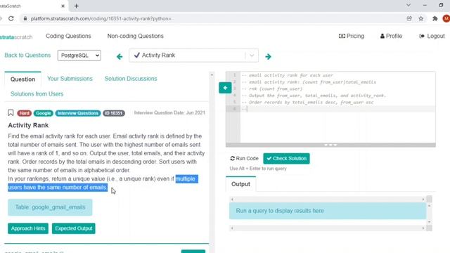 SQL Interview Question - 2 Google- Hard смотреть онлайн