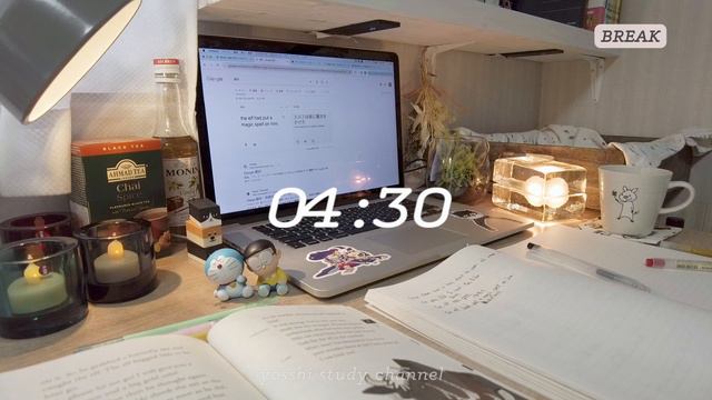 【study with me】25/5 pomodoro 1hour calm piano 🎹 + fireplace🔥 | study music | おすすめ смотреть онлайн