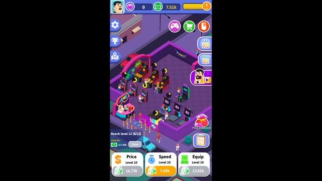 Idle Arcade Hall - Super Tapx (Gameplay) смотреть онлайн