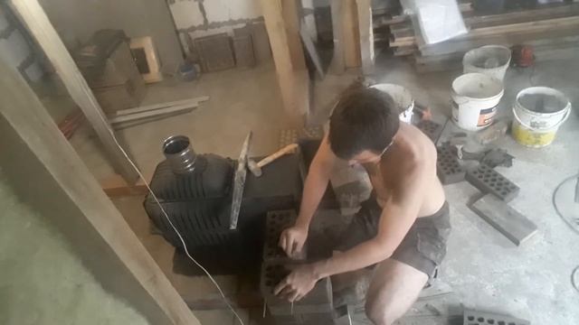 ПОРТАЛ БАННОЙ ПЕЧИ. Кладка портала из кирпича. смотреть онлайн