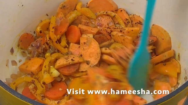 SWEET POTATO & CARROT SOUP ? | Creamy With Ginger & Turmeric | Easy Soup Recipes | Hameesha