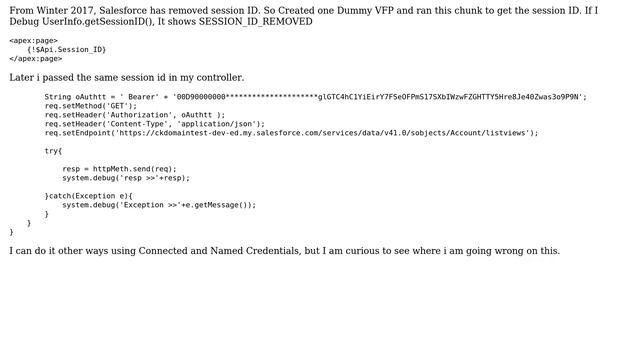 Salesforce: Rest call with same salesforce org - [Status=Unauthorized, StatusCode=401] смотреть онлайн