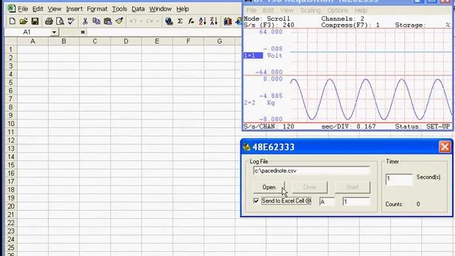 Data acquisition direct to Excel (paced) смотреть онлайн