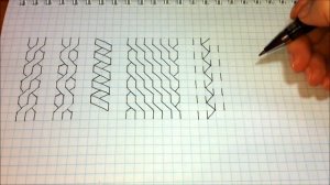 Как нарисовать узоры косички ( Косички по клеточкам ) Простые рисунки