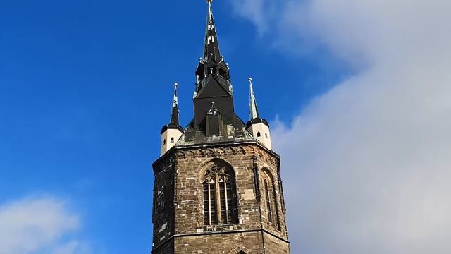 Leipzig 2019.Halle (Saale).Церковь Святой Марии. Marienkirche.Красная башня.Roter Turm смотреть онлайн