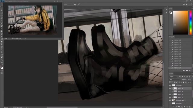 Photoshop Speed Painting - 양과 여우들의 밤 The Night of sheep and foxes смотреть онлайн