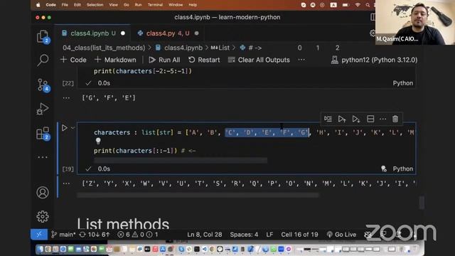 04 Class Python Crash Course | list, indexing, slicing and list methods/attributes смотреть онлайн