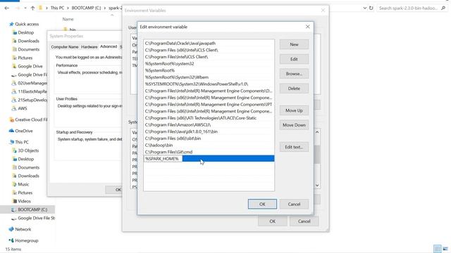Configure environment variables for Spark смотреть онлайн