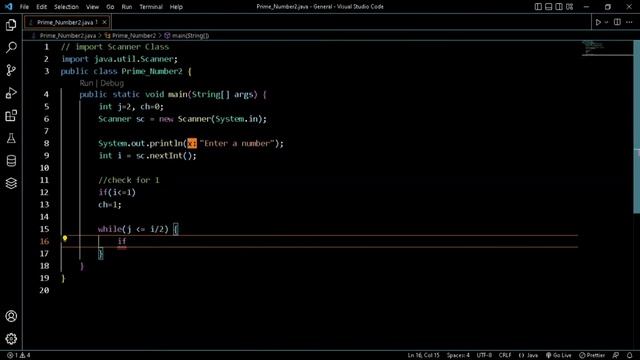 Entered number is Prime or Not | Taking User Input | Logic 2 | Java Program смотреть онлайн