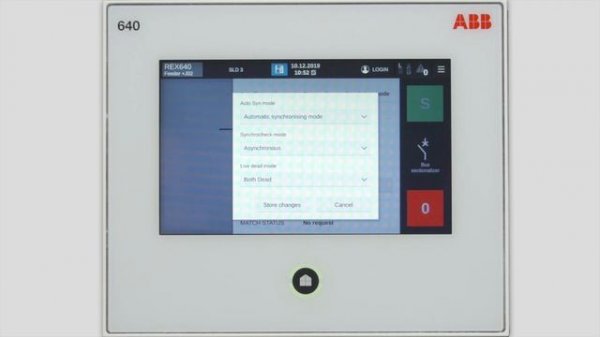 REX640 – Applications: Synchronization of a non-generator circuit breaker