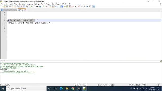 Run Python Programs in Notepad++ смотреть онлайн