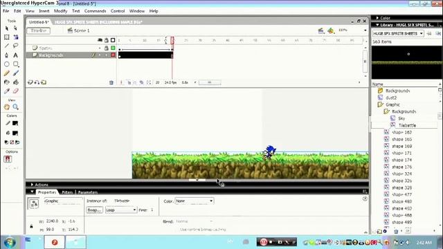 Macromedia Flash 8 Sprite Animation Tutorial смотреть онлайн
