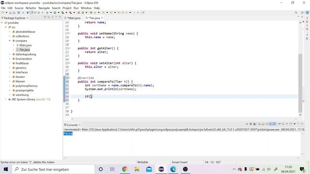 Comparable Interface Java | Java Tutorial für Fortgeschrittene смотреть онлайн