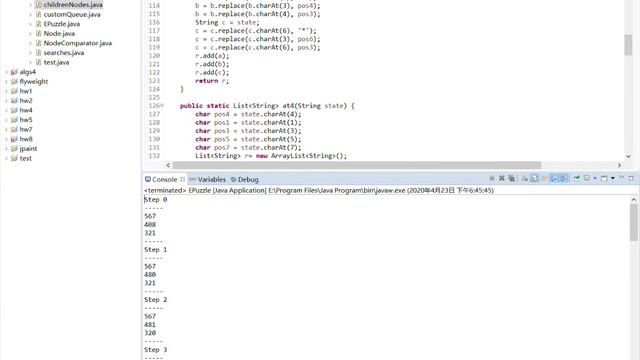 workspace 8 puzzle src hw1 EPuzzle java Eclipse 2020 4 23 18 44 20 смотреть онлайн