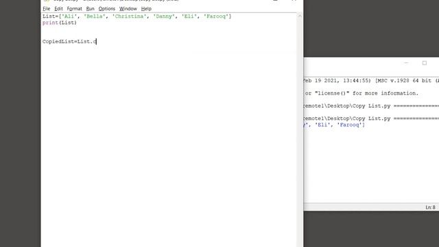 Python Lists - Copy a list смотреть онлайн