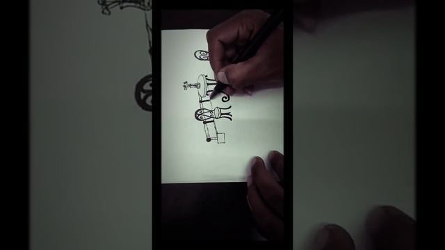 Learn How to sketch an garden restaurant with black pen, pencil смотреть онлайн