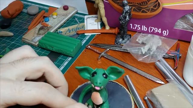 Лепка из пластилина. Лепка из полимерной глины дракона. Дракон из полимерной глины. Уроки лепки. смотреть онлайн