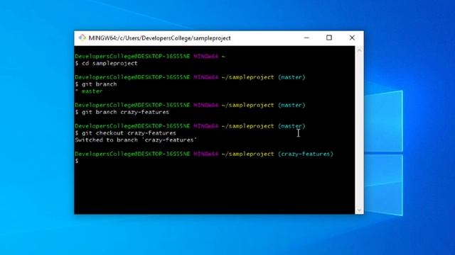 Learning Git Branch - Git Tutorial | Developers College смотреть онлайн