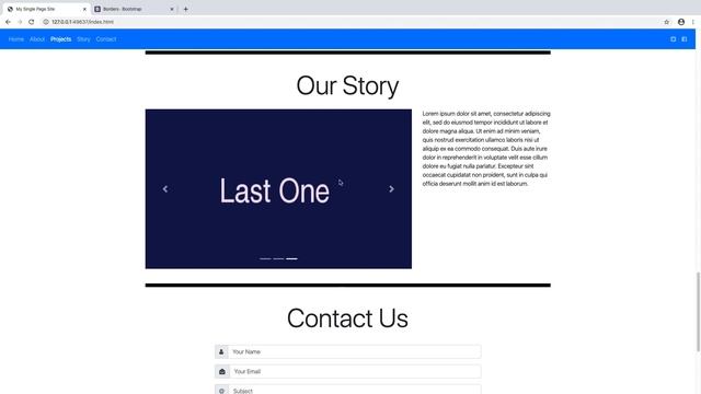 Bootstrap 4 Single Page Website Bootstrap 4 смотреть онлайн