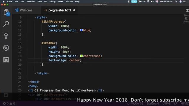 How to create progress bar in HTML CSS and Javascript with easy step iKhmer4ever смотреть онлайн