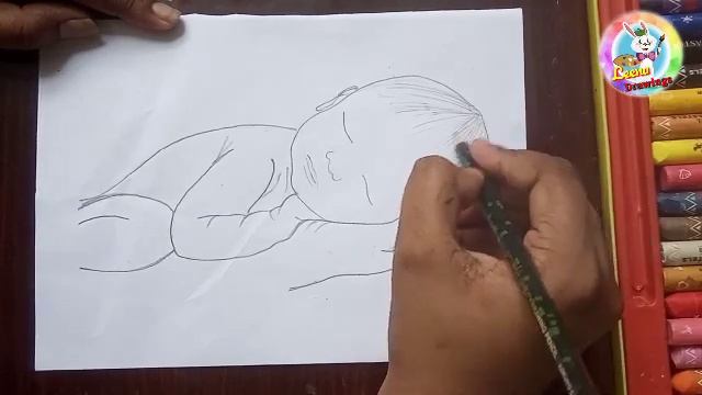 How to draw a baby | face for beginners- step by step | Pencil art | Leena drawings смотреть онлайн