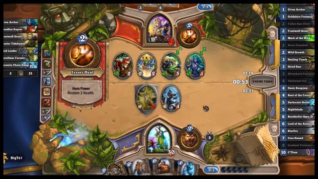" Hearthstone" : Druid vs Priest #1 смотреть онлайн