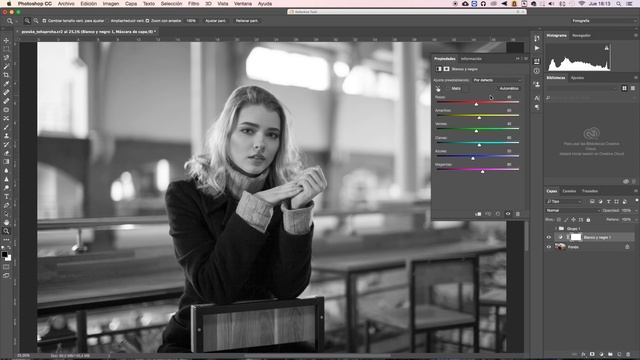 3 Métodos para convertir una foto a blanco y negro en Photoshop смотреть онлайн