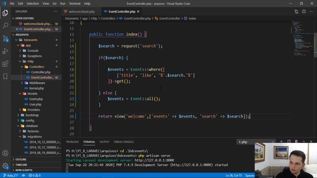 Curso Laravel - Busca no Laravel - #21 смотреть онлайн
