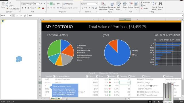 Review of the Free My Portfolio Template with Microsoft Excel 2013 смотреть онлайн
