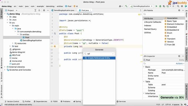 How To Create JPA Entities In IntelliJ IDEA | JPA Buddy