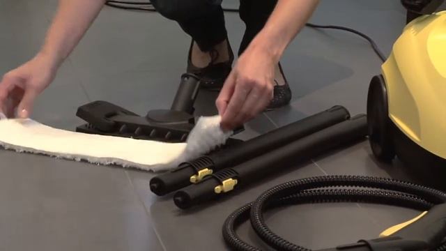 Как мыть пол из кафеля пароочистителем Karcher SC 1.020 смотреть онлайн