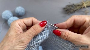 Резинка 1х1 скрещёнными петлями. Скрещённые петли по кругу.