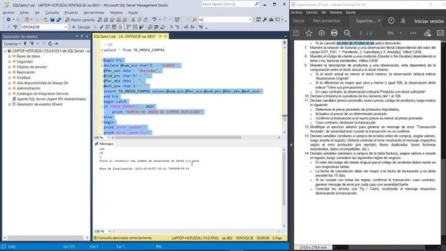 07.2 - BDA I - Transacciones explícitas (BEGIN TRAN) y Manejo de errores (TRY/CATCH) смотреть онлайн