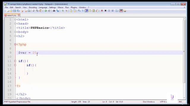 Nested If in PHP | PHP for Absolute Beginner | PHP Programming Language | PHP Full Course Tutorial смотреть онлайн