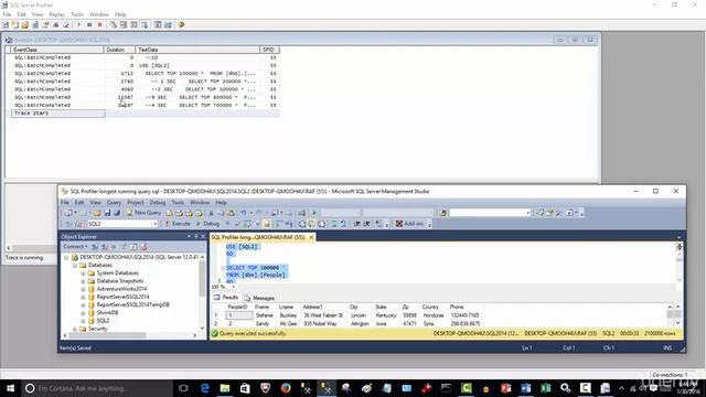 012 SQL Profiler longest running query смотреть онлайн