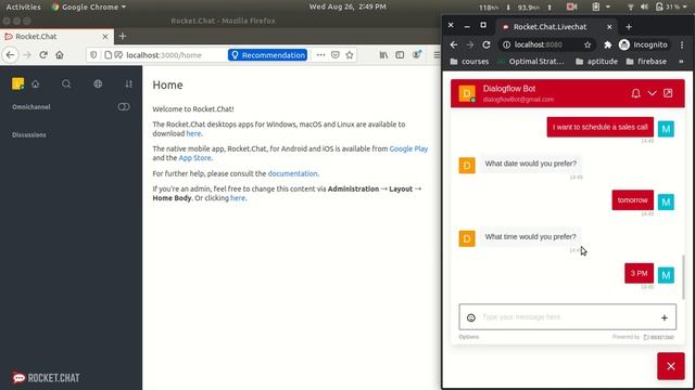 Dialogflow and Rocket.Chat Integration смотреть онлайн